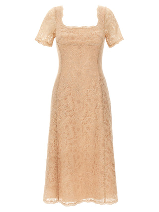 Vestido midi multicolor de poliéster