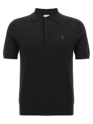 Black Wool Polo Shirt