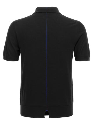 Black Wool Polo Shirt