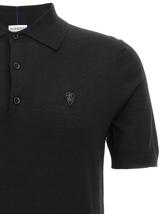 Black Wool Polo Shirt
