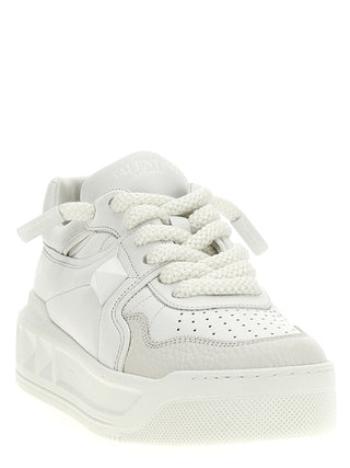 White Calfskin Chunky Sneakers