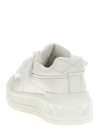 White Calfskin Chunky Sneakers