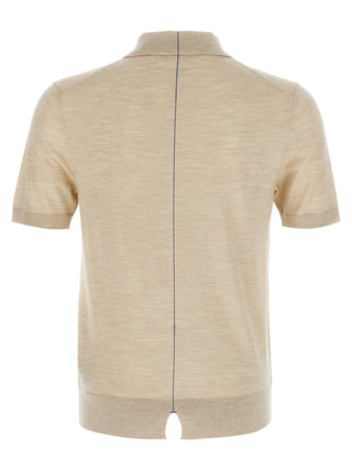 Beige Wool Polo Shirt