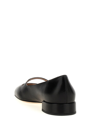 Black Calfskin Ballet Flats