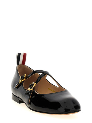 Black Lamb Leather Ballet Flats