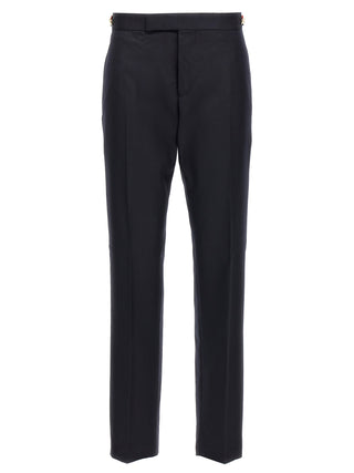 Blue Wool Casual Pants