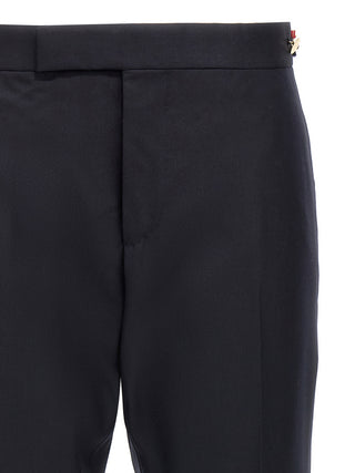 Blue Wool Casual Pants