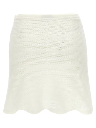 White Cotton Long Skirt