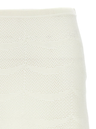 White Cotton Long Skirt