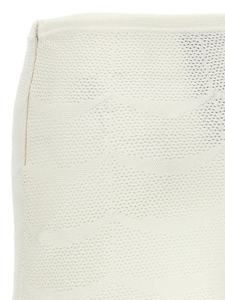 White Cotton Long Skirt