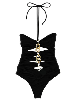 Black Polyamide One-Piece Swimsuit
