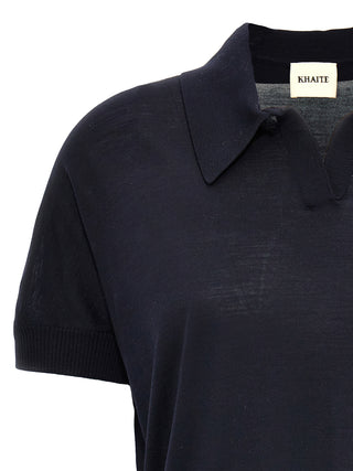 Blue Wool Shortsleeve Shirt