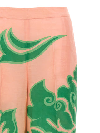 Multicolor Viscose Casual Pants