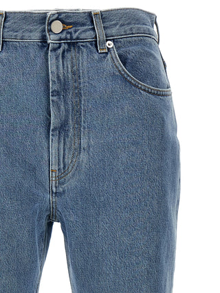 Blue Organic Cotton Straight-Leg Jeans