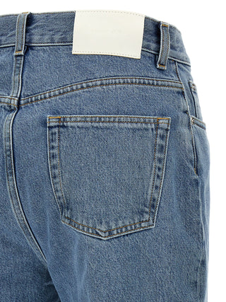 Blue Organic Cotton Straight-Leg Jeans