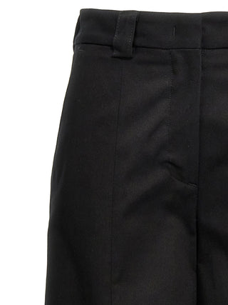 Black Cotton Casual Pants