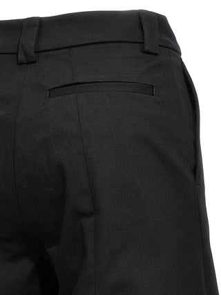 Black Cotton Casual Pants