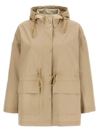 Beige Cotton Parka