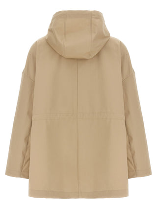 Beige Cotton Parka
