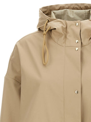 Beige Cotton Parka