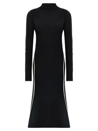 Bicolor Viscose Midi Dress