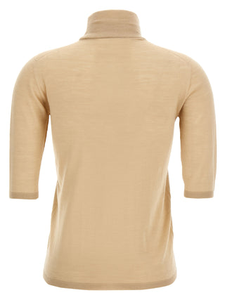 Beige Virgin Wool Cardigan