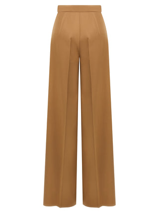 Brown Virgin Wool Casual Pants