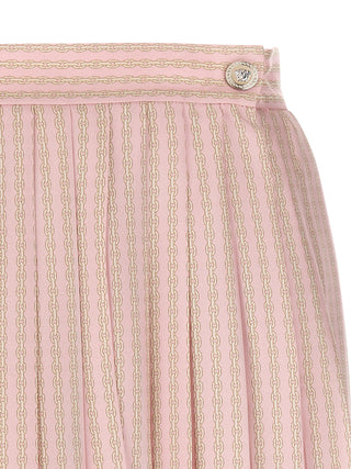 Multicolor Silk Long Skirt
