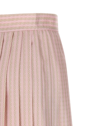 Multicolor Silk Long Skirt
