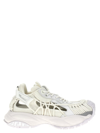 White Calfskin Athletic Sneakers