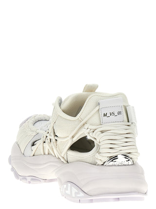 White Calfskin Athletic Sneakers