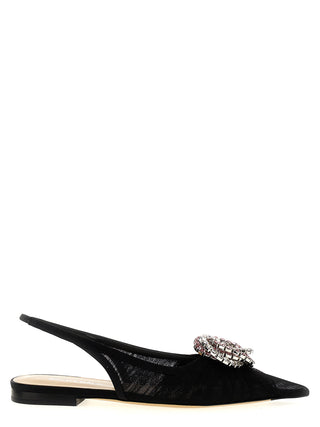 Black Polyamide Ballet Flats