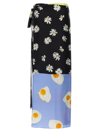 Multicolor Silk Mini Skirt