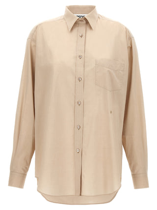 Blusa beige de algodón