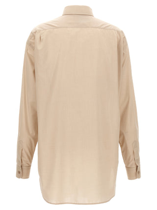 Blusa beige de algodón
