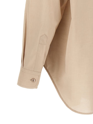 Blusa beige de algodón