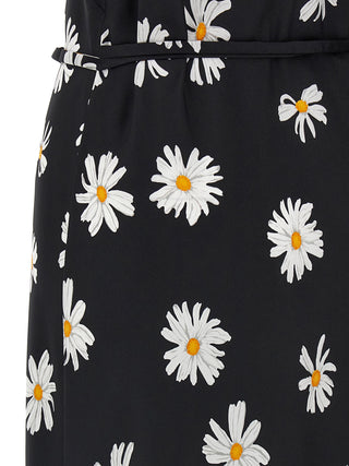 Black Silk Midi Dress