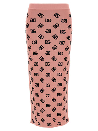 Multicolor Viscose Midi Skirt