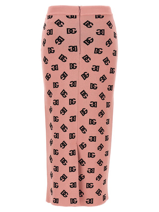 Multicolor Viscose Midi Skirt