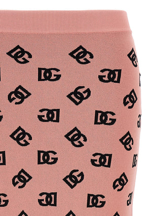 Multicolor Viscose Midi Skirt