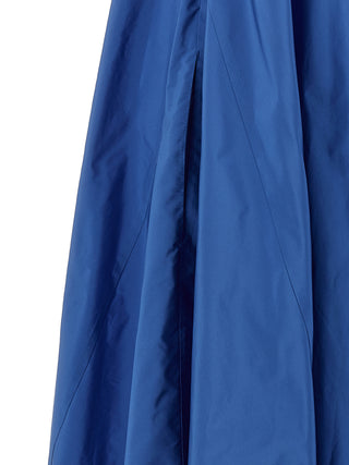 Blue Polyester Long Dress