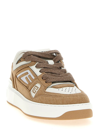 Zapatillas bajas beige de poliéster