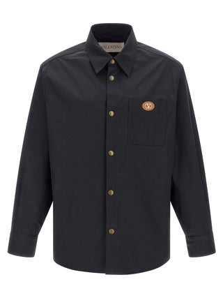 Blue Polyester Full-Length Jacket