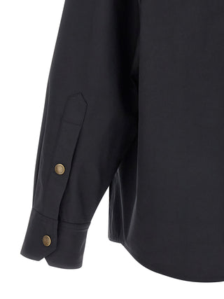 Blue Polyester Full-Length Jacket