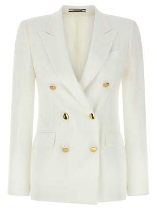 White Viscose Blazer