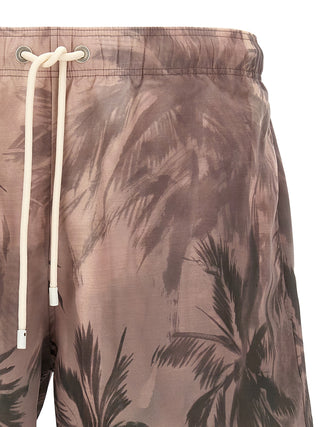 Multicolor Polyester Swim Shorts