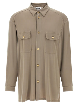 Gray Polyester Blouse