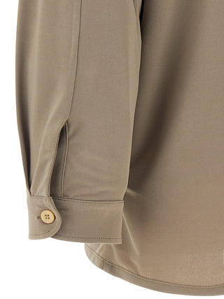 Gray Polyester Blouse