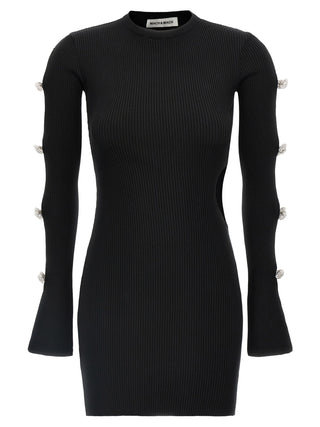 Black Viscose Short Dress
