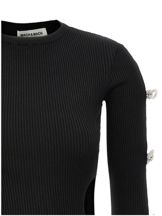 Black Viscose Short Dress